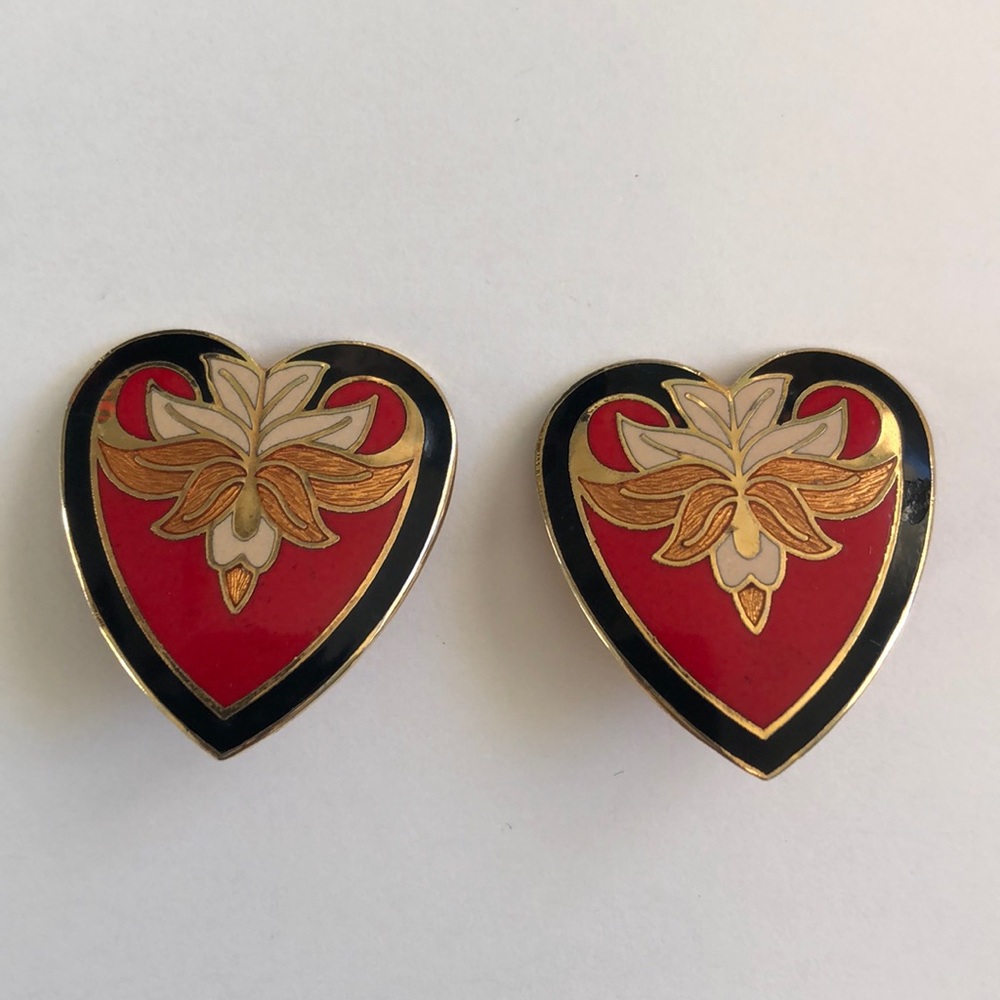 Vintage heart earrings
